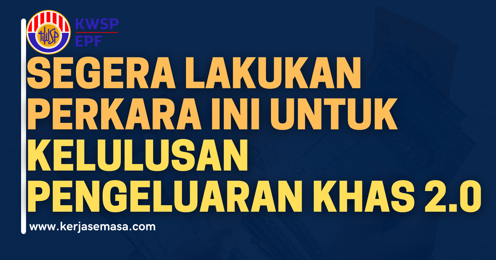SEGERA LAKUKAN PERKARA INI UNTUK KELULUSAN PENGELUARAN KHAS 2.0